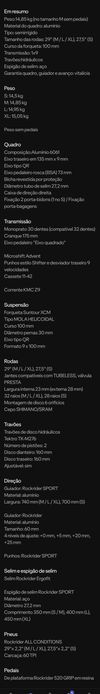 Bicicleta BTT Rockrider EXPL 500 (29") – Praticamente Nova / Pouco Uso