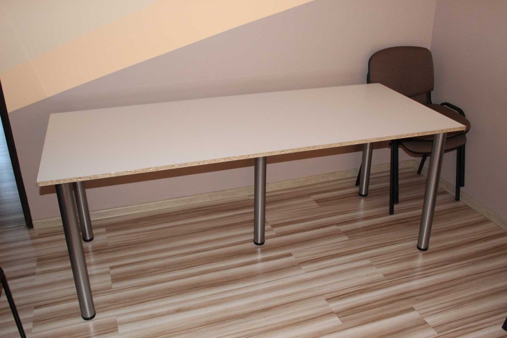 Stół z płyty meblowej, nowe nogi 60x710mm