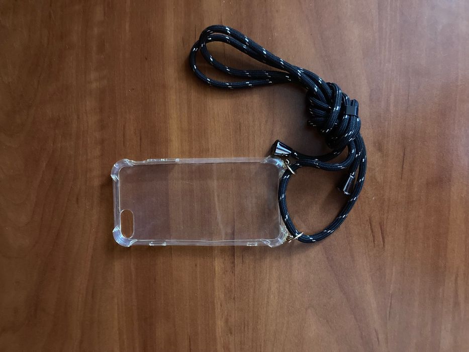 Nowe przezroczyste  etui ze sznureczkiem na iPhona 6/7/8/SE 20