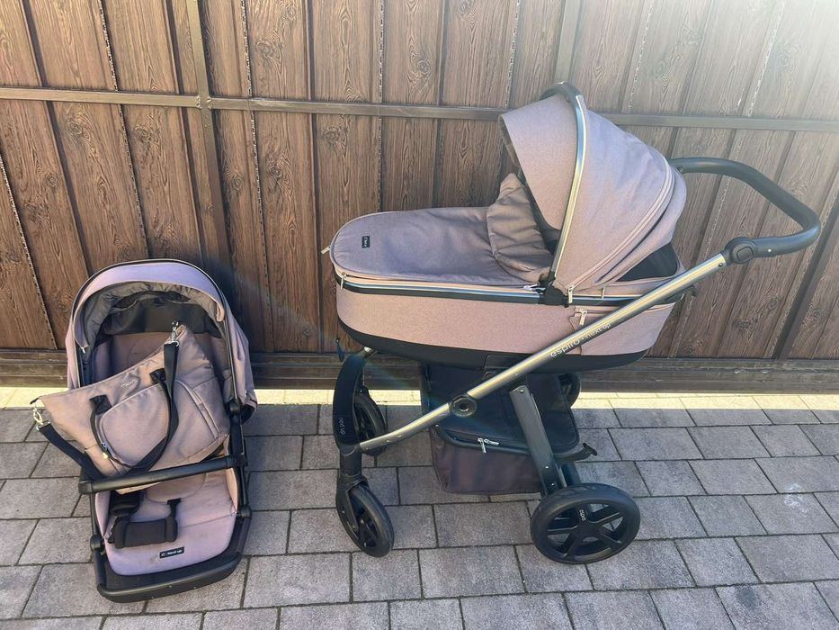 Коляска 2 в1 Espiro next up бежева для дівчинки ( carrello, cybex)