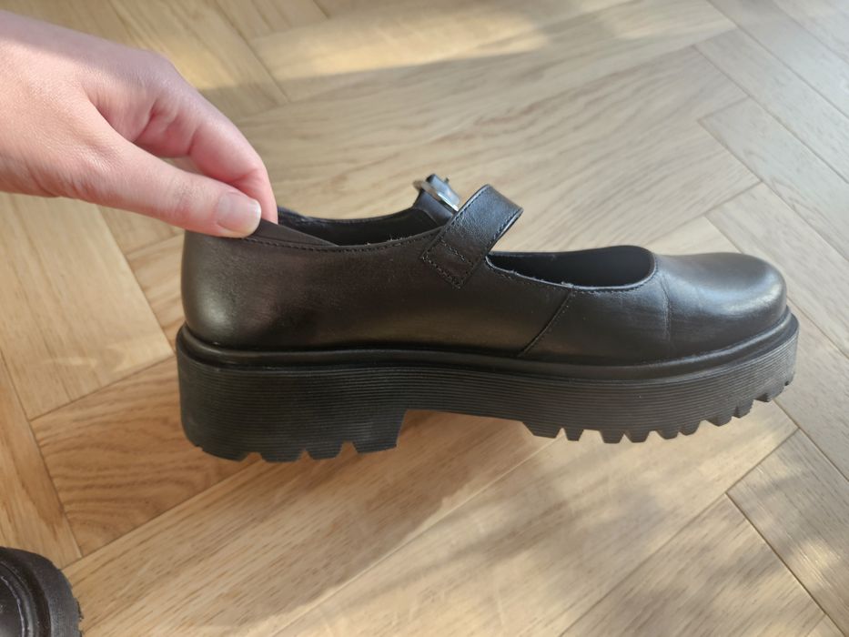 Mary Jane Czarne Skóra Naturalna Lasocki
