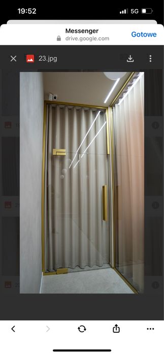 Szklana ścianka działowa