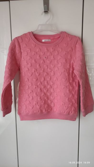 Bluza w wytłaczane serduszka r 116