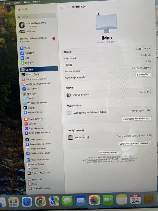 IMac M1 Ram8 SSD 500gb