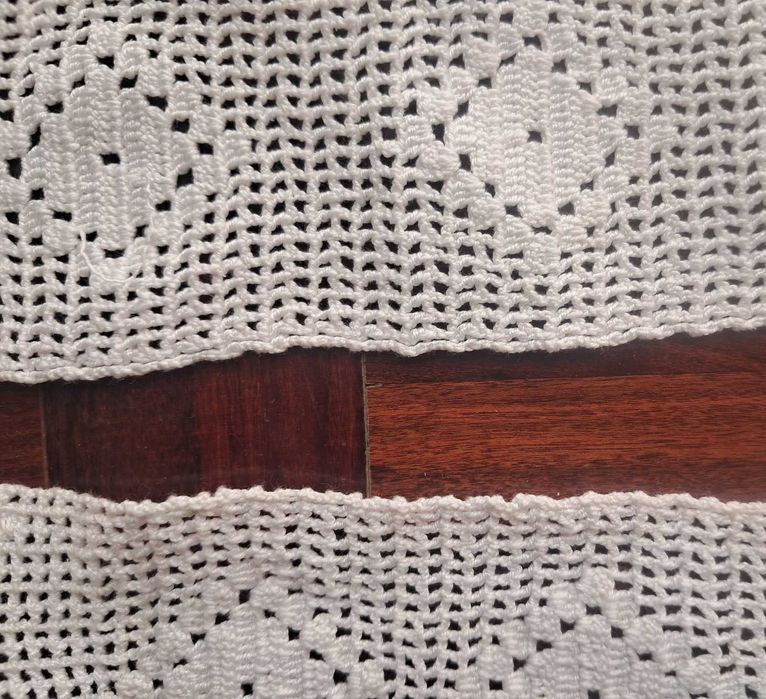 Renda em Crochet Manual para Lençol