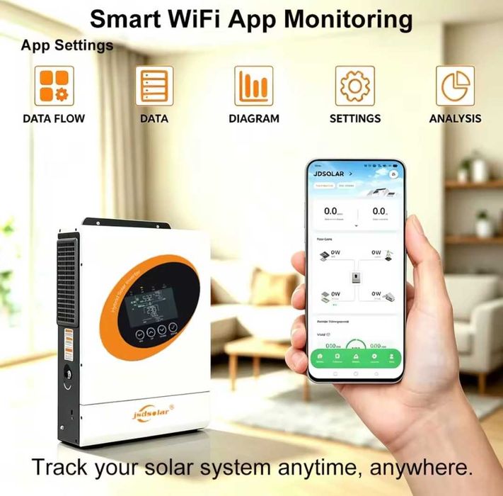 Інвертор гібридний JSDSOLAR 12 kw WiFi