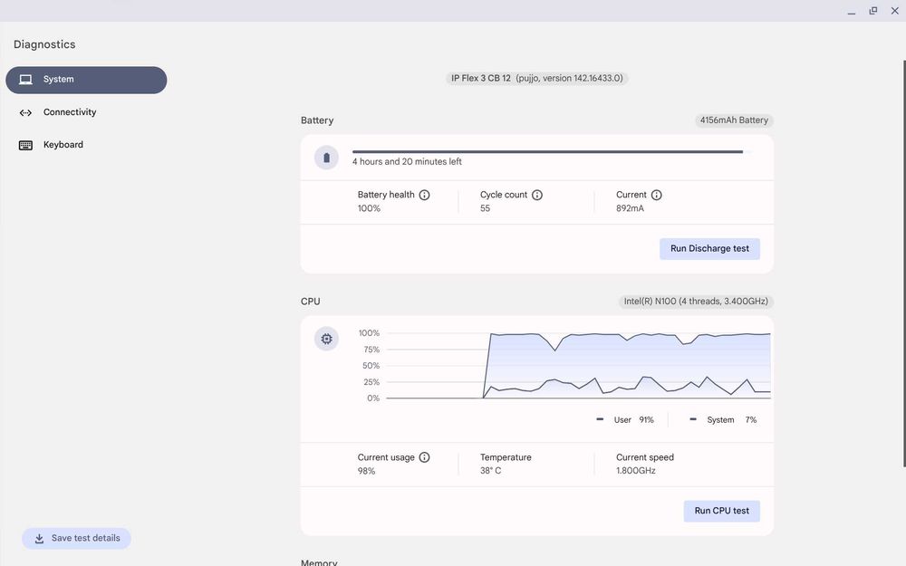 Computador portátil Chromebook Lenovo Flex 3i 12.2" Ecrã táctil