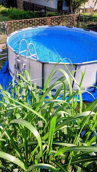 Basen ogrodowy stelarzowy + pompa