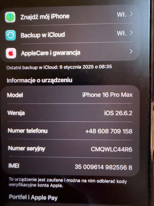 Iphone 16 pro max 256gb stan idealny