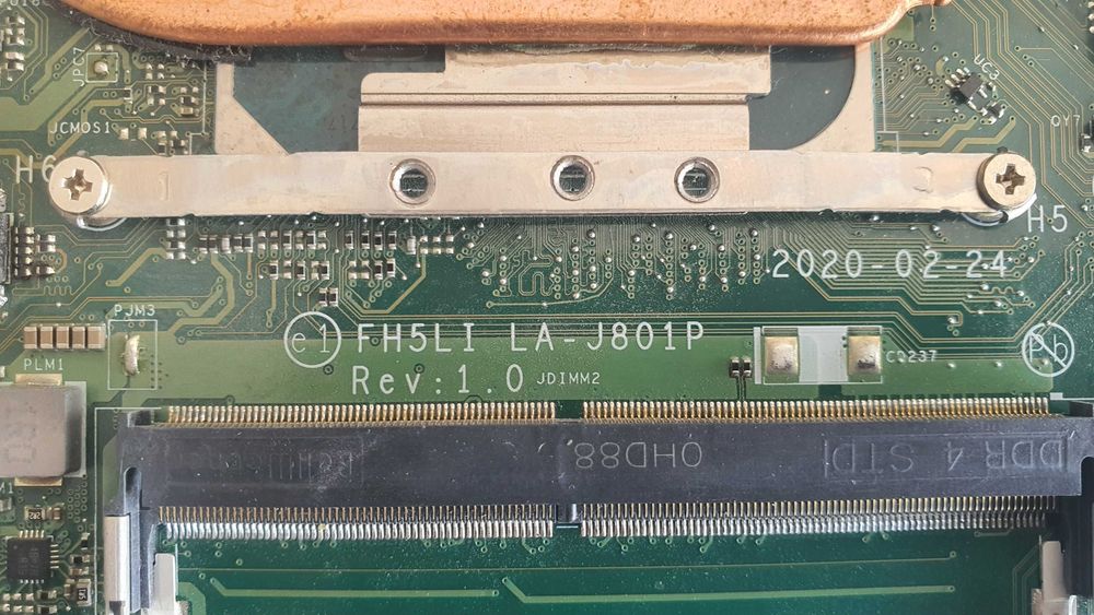 Motherboard FH5LI LA-J801P Rev 1.0