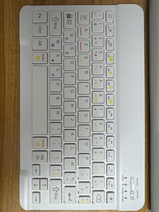 Etui z klawiaturą ipad 10 generacji a16 bluetooth szaro białe