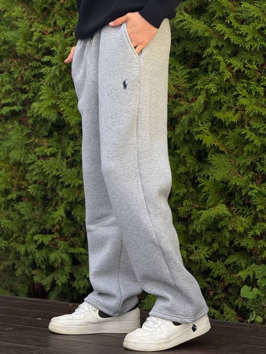 Штаны Polo Ralph Lauren черные флисовые мужские штани Поло Ральф чорні