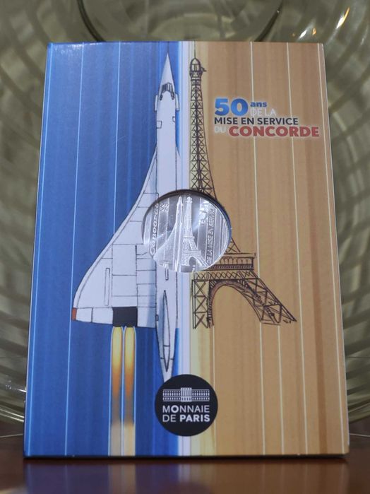 França Moeda 10 € Prata - 2026 - 50º Aniversário – Primeiro Voo Comercial do Concorde