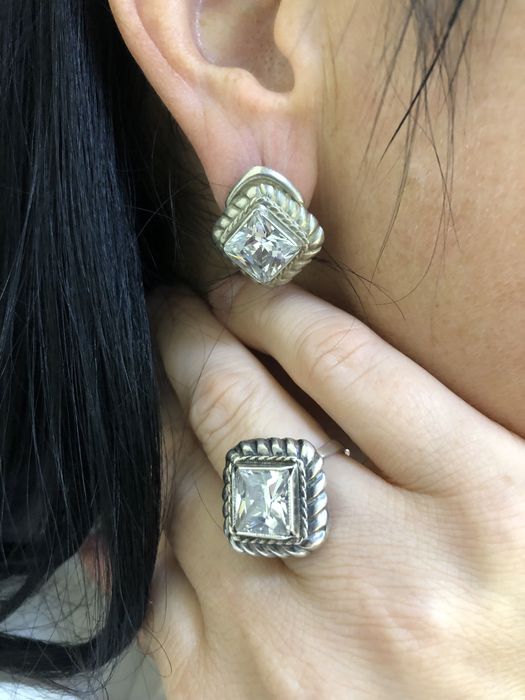 Серебро серьги и кольца