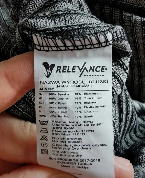 Szary prążkowany komplet (bawełna)