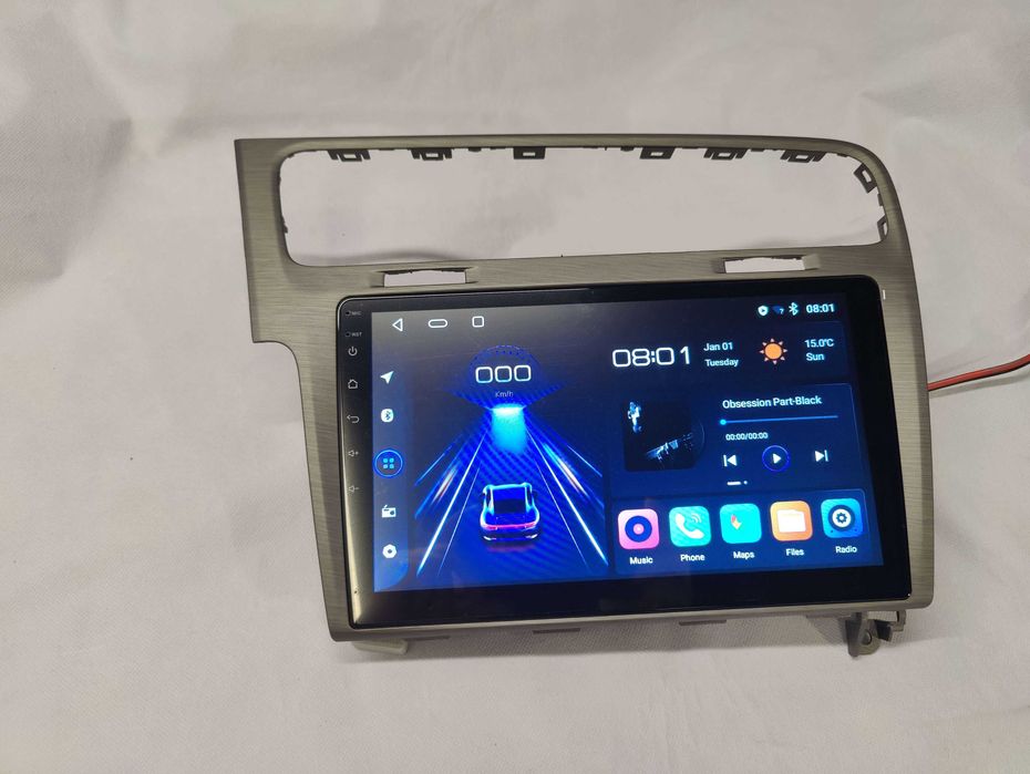 Rádio GOLF 7 - Android 13 – 2 DIN GPS WIFI - Novo Garantia CINZA