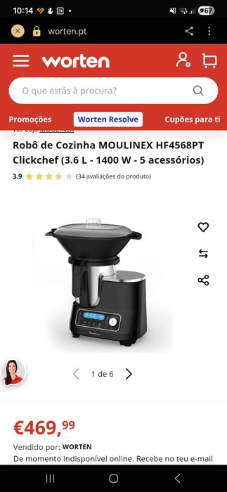 Robot de cozinha Moulinex Clickchef