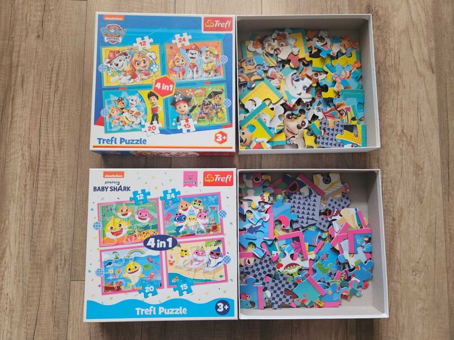 Puzzle Trefl 4w1 Psi Patrol Baby Shark 3+