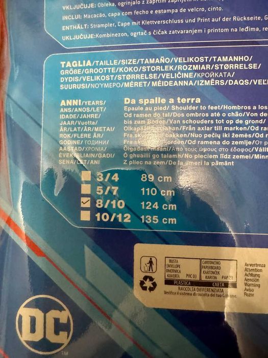 Strój supermena 8-10 lat