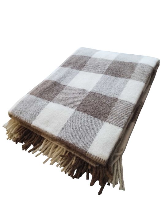 narzuta pled koc wełniany 100% wełna gramatura 380gr 160x200 polski