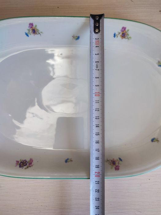 Duży półmisek porcelanowy Karolina w kwiaty PRL