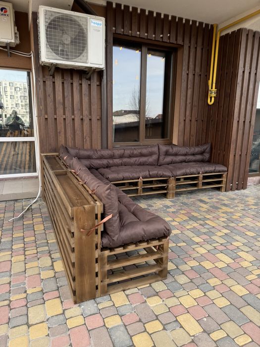 Диван із дерева,диван із піддонів,садовая мебель,садові меблі,ротанг