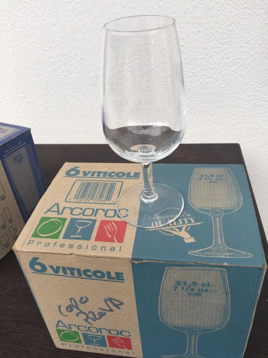 6 Cálices Vinho Vidro 21,5cl ARCOROC VITICOLE - NOVO
