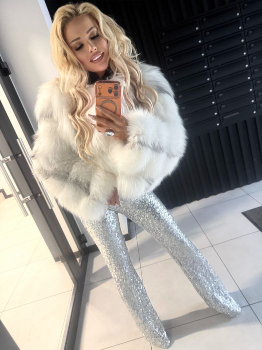 Futro naturalne lis bialy