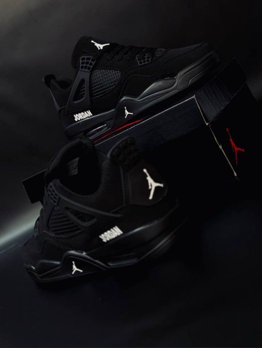 Nike Air Retro Jordan 4 black cat кроссовки Джордан 4