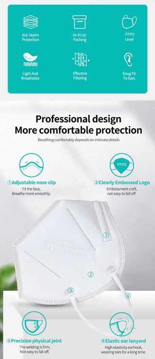 Pack 10 máscaras certificadas FFP2