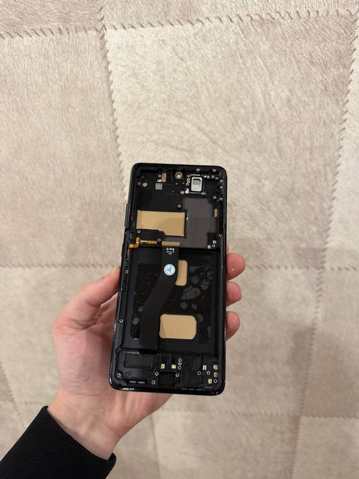 Дисплей Samsung Galaxy S21 Ultra с рамкой чёрный, экран + сенсор