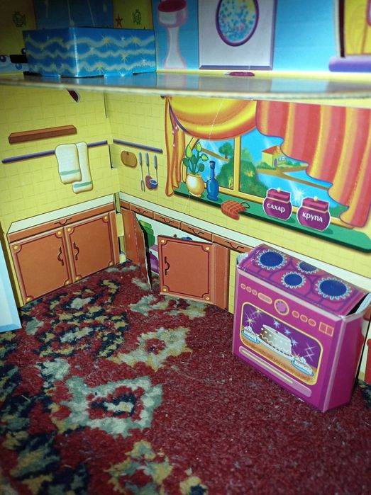 Картонный кукольный Домик 3 D