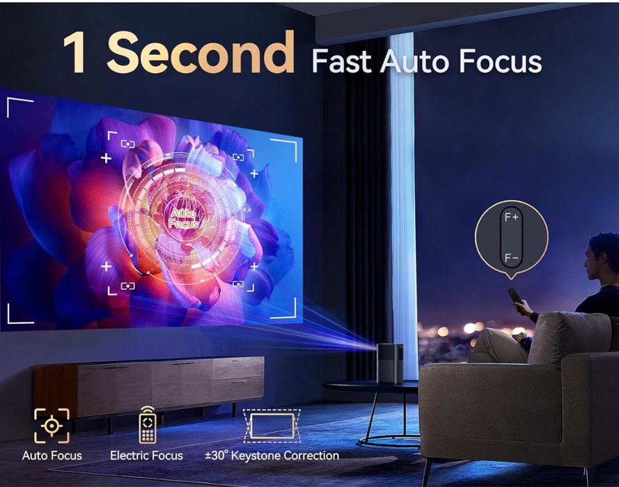 Проектор DLP акумуляторний Osoeri 4K Android