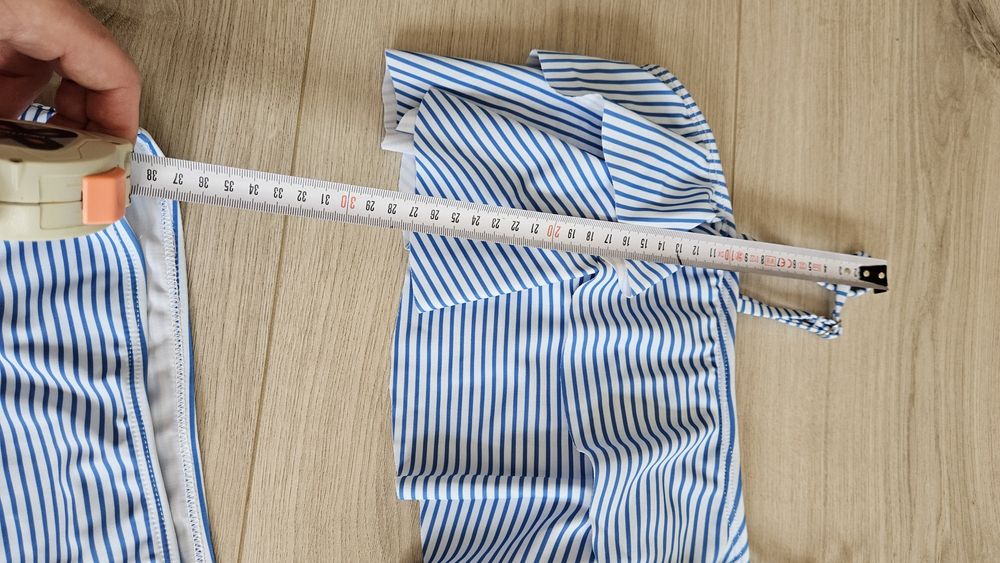 Stroj dwuczęściowy bikini 158/164 niebieski w paski