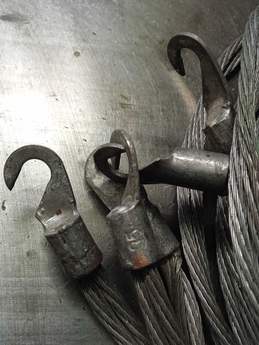 Liny stalowe z haczykami aluminiowe