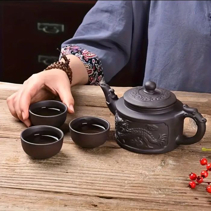Китайський чайник з ісинської глини Тянь-Лун - Небесний Дракон 360 мл