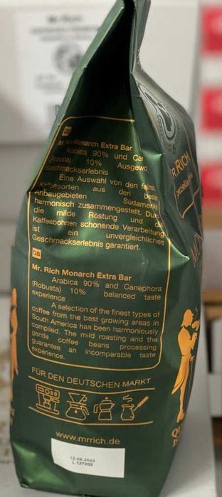 Кофе в зернах Mr.Rich Monarch Extra Bar (Монарх).1кг.