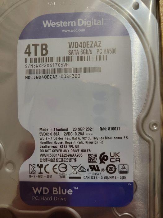 Диск western digital 4 TB wd blue, sata.