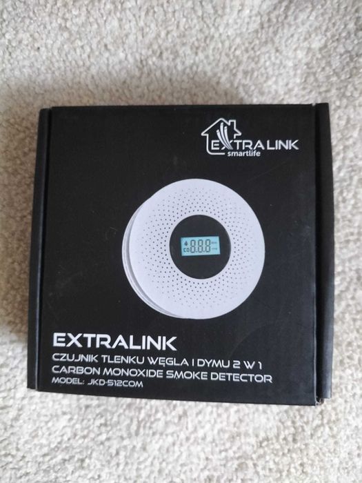 Extralink JKD-512COM – czujnik dymu i tlenku węgla (czadu) 2w1.