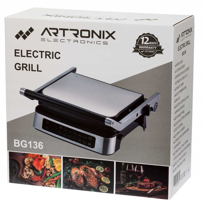 Grill elektryczny 2000W ogrodowy stołowy opiekacz kanapek toster xxl