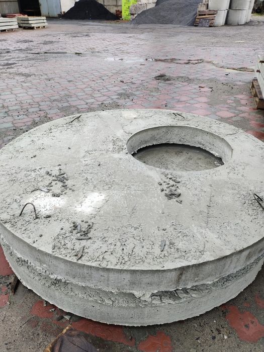 Бетонні кільця,кришки ; шлакоблоки; бетонні плоти;металопрофіль