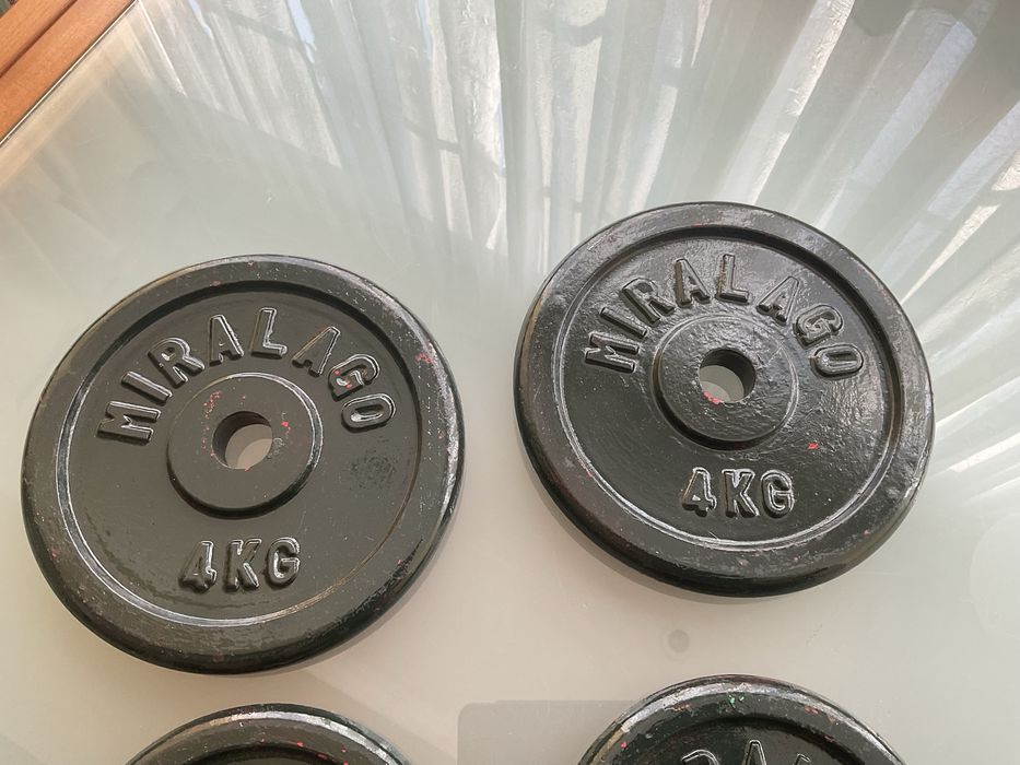 Par discos musculacao de 4kg e 2kg