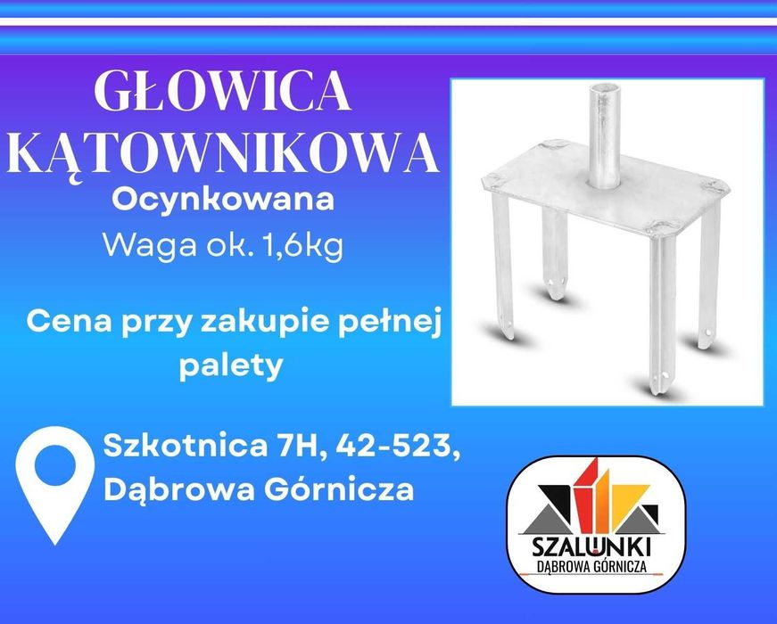 Korony budowlane szalunki stropowe Żabki Kosz głowica kątownikowa