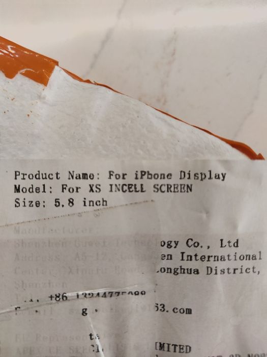 Display do iPhone XS