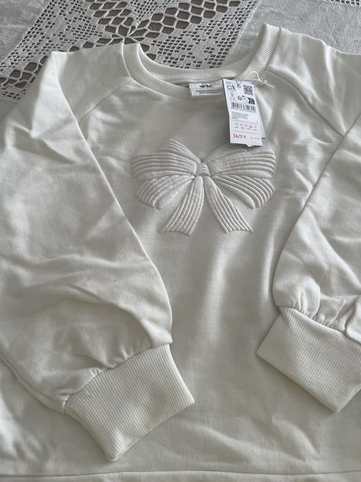 Camisola creme menina 6-7 anos