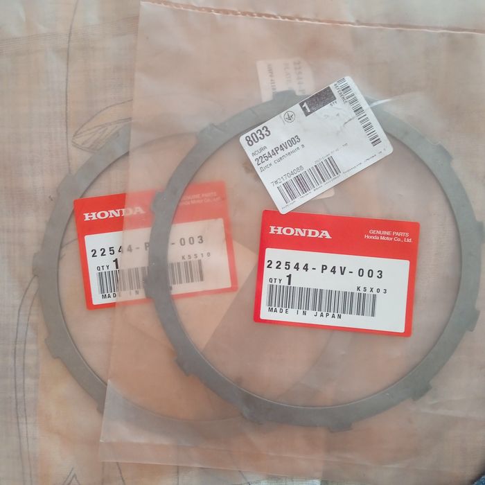 Сталева пластина гальма заднього ходу Honda з номером деталі 22544-P4V