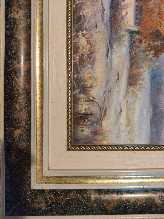 Quadro da natureza a óleo