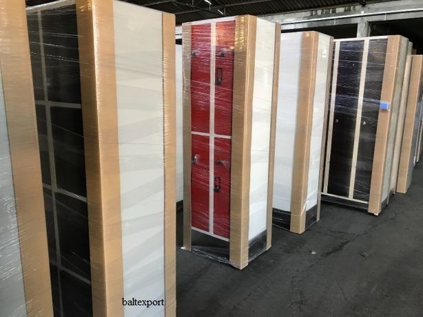 Vestiário Duplo Metálico | 1900x600x500mm Cacifos 2 Portas Cinza Novo
