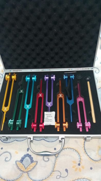 Conjunto de Diapasões de Chakra, Diapasões Sensoriais de Alumínio,