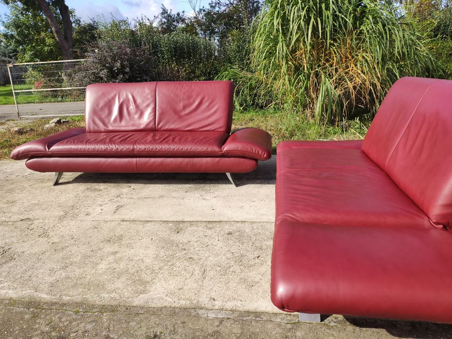 Sofa skórzana 3-osobowa+2-osobowa- skóra naturalna! KOINOR! Nowoczesny